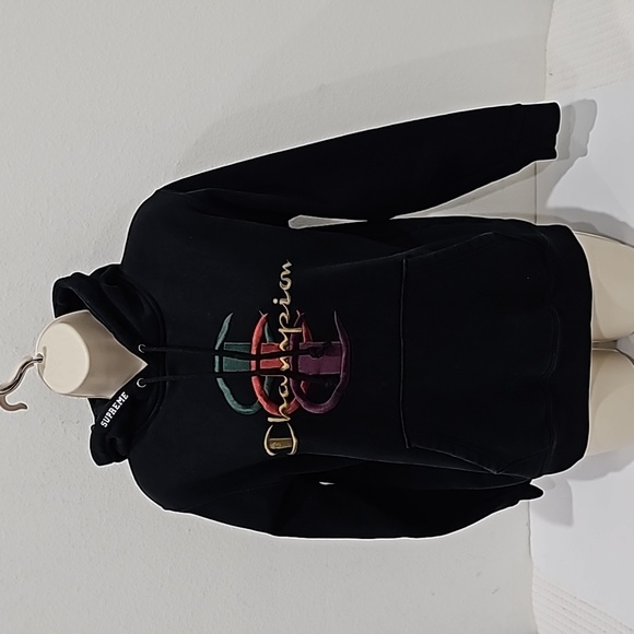 Supreme x Champion pullover Hoodie Black Size S Unisex